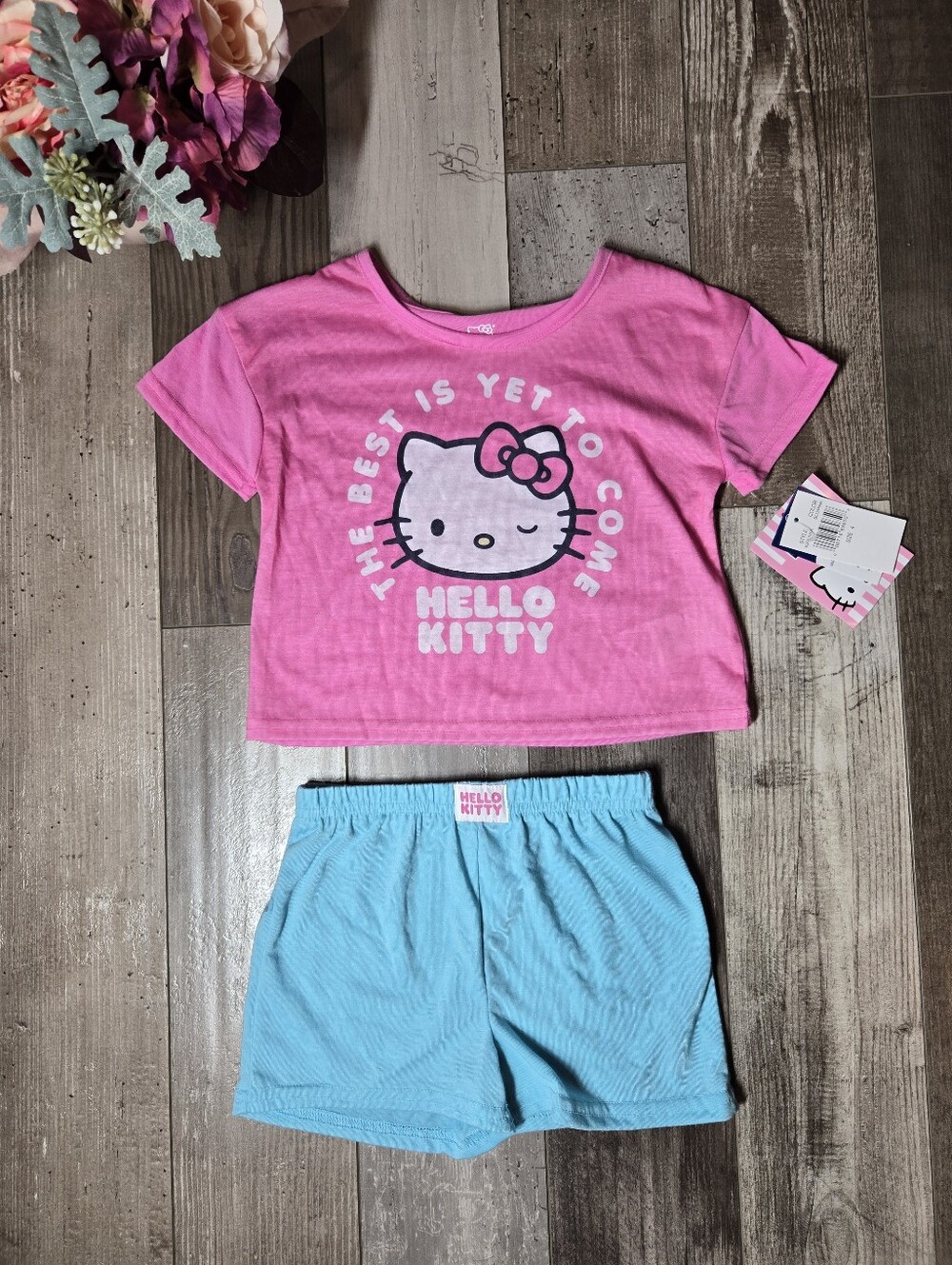 NWT Hello Kitty Kids Pink/Blue 2pc Pajama Set – Size 4